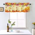 thumbnail image 2 of Fall Harvest Pumpkin Leaves Curtain Valances for Kitchen Windows 54x18 Inch Summer Autumn Sunflower Rod Pocket Window Valance Treatments Thanksgiving Curtains for Bedroom Bathroom Living Room Decor, 2 of 6