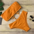 thumbnail image 2 of Mashaouyo 2025 Intimates Women's Strapless Bikini Bikini High Waist Split Bathing Suit, 2 of 3