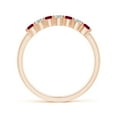 thumbnail image 2 of Angara Natural Ruby and Diamond Half Eternity Wedding Ring in 14K Rose Gold for Women (Size-2.5mm) – July Birthstone Jewelry (Ring Size - 6), 2 of 12