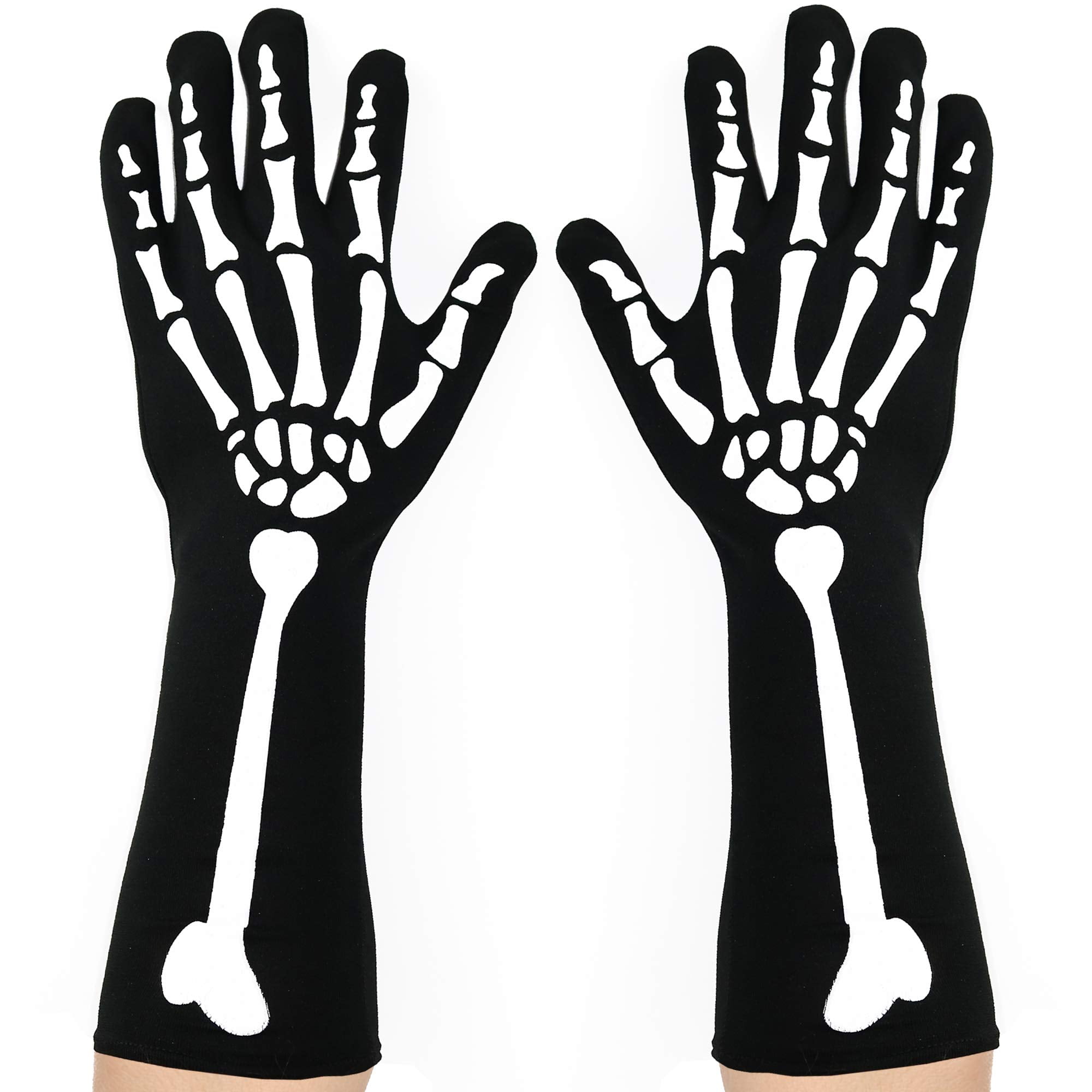 Skeleteen Bone Hand Skeleton Gloves Skeleton Accessories Stretch