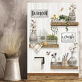 thumbnail image 6 of Vintage Bathroom Decor Wall Art Farmhouse Flower and Butterfly Bathroom Poster Mason Jar Floral Picture Canvas Print Décor for Bathroom Bedroom Framed Artwork 12x16 inch, 6 of 6