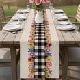 thumbnail image 4 of Colorful Flowers Table Runner - 120 Inch Long Spring Floral Elegant Pastoral Rustic Cotton and Linen Blended Dress Scarves Farmhouse Table Runner for Kitchen Dining, Coffee Table, 13" x 120", 4 of 8