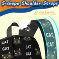 thumbnail image 5 of Black Cat Black Pattern 17" Waterproof Oxford School Backpacks for Teens, S-Shape Padded Straps, for School, Travel, Hiking, Camping, 5 of 5