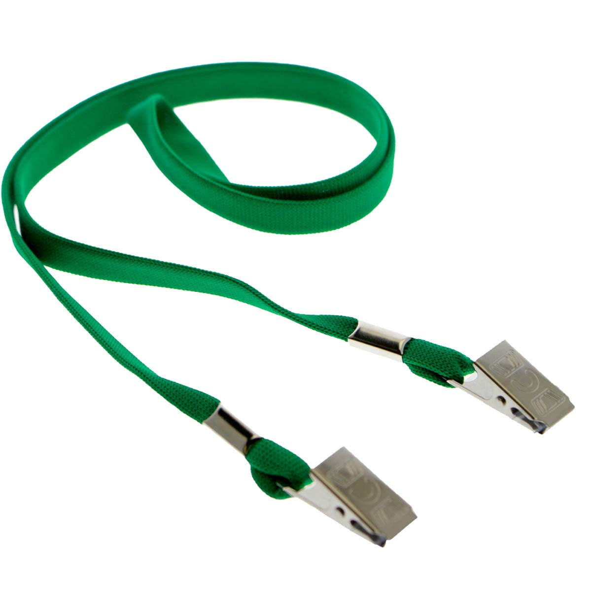 Bulk 100 Pack Double Sided/Open Ended Lanyards with Two Bulldog Clips