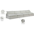 thumbnail image 2 of Meridian Furniture Comfy Cream Linen Textured Fabric Modular Sofa, 2 of 10