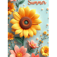 thumbnail image 3 of Floral Design Hello Summer Sunflower Banner Decorative Flowers Seasonal Party Events Background for Summer Celebration Outdoor Gathering Home Decoration, 3 of 7