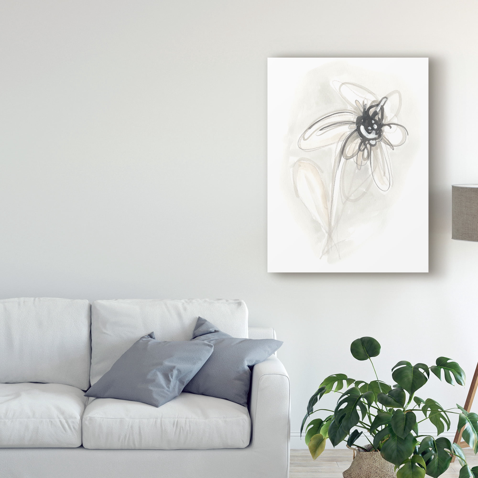 Trademark Fine Art 'Neutral Floral Gesture V' Canvas Art by June Erica Vess