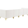 thumbnail image 4 of Bowery Hill Contemporary Deep Channel Tufted Soft Cream Velvet Modular Sofa, 4 of 15