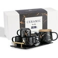 thumbnail image 5 of Taimei Teatime Tea Set for Adults, 25 oz Black Ceramic Teapot Set with Infuser, Tea Cups and Ceramic Serving Tray, Modern Marble Design Tea Sets for Women, Tea Gift Set for Tea Lover, 5 of 6