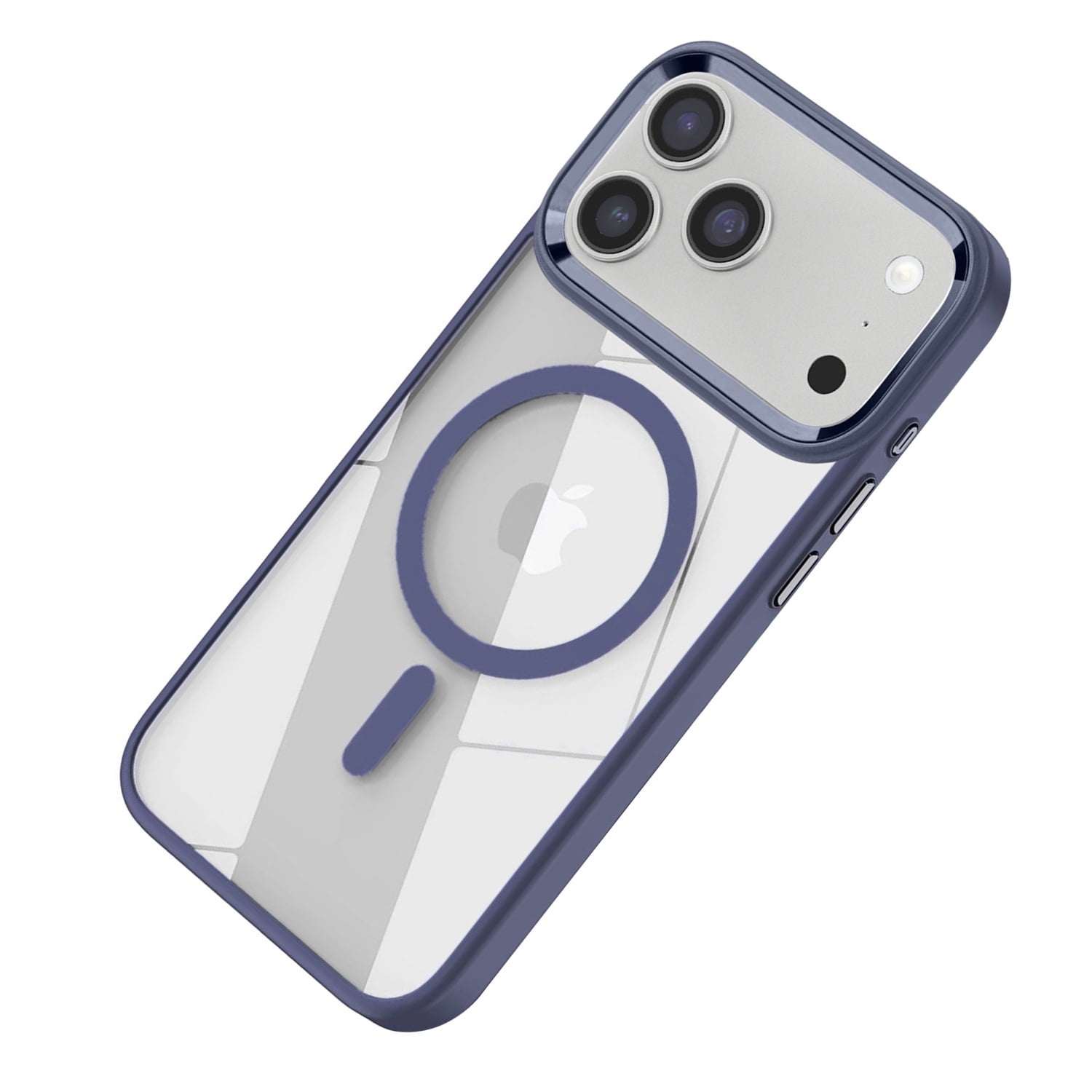 Crystal Clear Magnetic Cover for iPhone 17 Pro Max - Blue