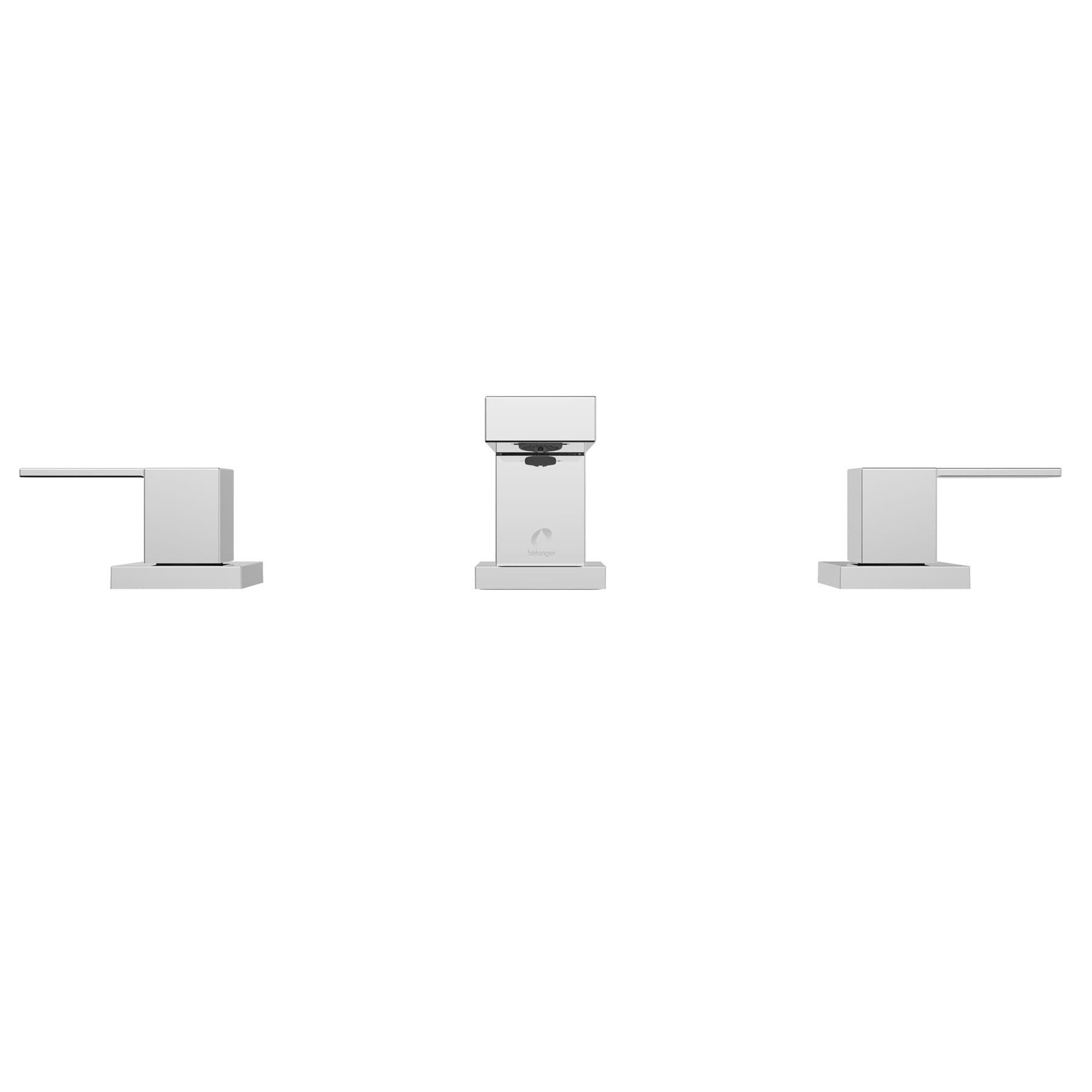Belanger Dual Handle Wideset Bathroom Faucet with Drain, Polished Chrome