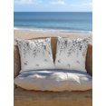 thumbnail image 4 of Outdoor Pillows Waterproof, Grey Eucalyptus Leaf Bedding Throw Pillows with Insert for Couch Sofa Bed, Rustic Floral Summer Vintage Botanical 16x16 Inch Pillowcases Decorative Patio Pillow Set of 1, 4 of 7