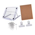 thumbnail image 4 of 1 Juego Macramé Incluye Tablero Macramé Soporte Metálico con Ángulo Ajustable 50 Pines Y 2 Clips Material Reutilizable Adecuado para Proyectos de Manu 407 x 306 cm, 4 of 8