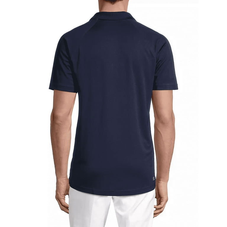 Lacoste Mens Sport Short Ultra Dry Raglan Sleeve Polo Shirt Medium Navy Blue