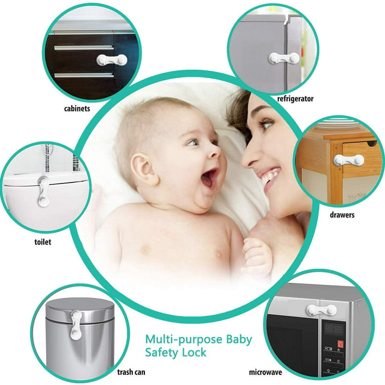 Cabinet Locks Child Safety Refrigerator Lock Drawer Locks Baby Proof Fridge Lock  Kids Safety Latches Strap Locks (10 pack) for Dresser, Toilet Seat, O for  Sale in Upland, CA - OfferUp