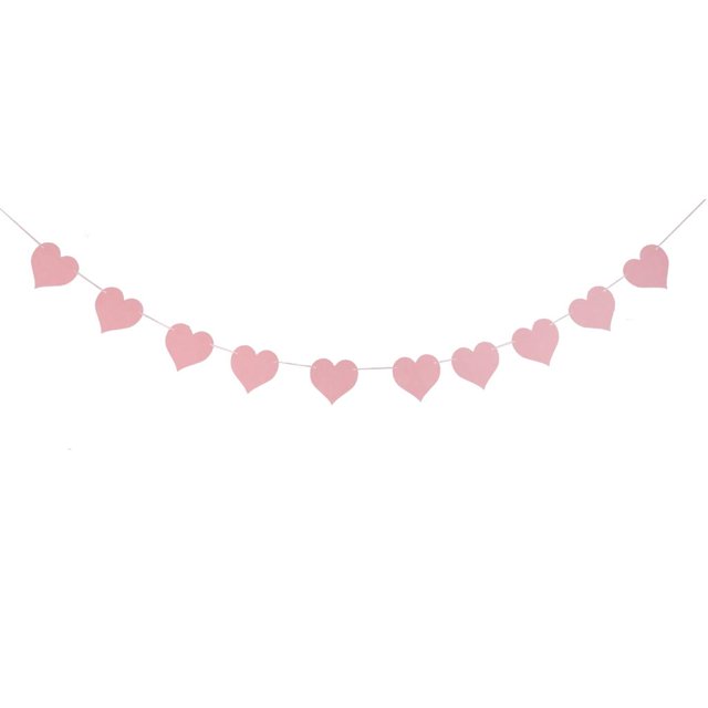 banderas banderas para de fotografía, banderines de fieltro, decoración para colgar , bricolaje Rosado perfecl Banderas del corazón