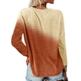 thumbnail image 3 of LilyLLL Womens Long Sleeve Autumn T Shirt Gradient Color Pocket Blouse Tee Tops, 3 of 3