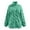 Green, variant on Women's Stand Collar Jacket Loose Fit Crochet Jacquard Checkered Pattern Zip Up Cozy Soft Outerwear For Daily Casual Wear