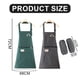 thumbnail image 2 of Delantales ajustables con pechera y bolsillos, delantales de cocina para hombres y mujeres, delantal de Chef para hornear al aire libre, 2 unidades, 2 of 5