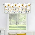 thumbnail image 5 of Spring Wildflowers Curtain Valance for Windows Watercolor Pink Floral Sunflower Window Treatments 1 Panel Short Curtains for Kitchen Windows Bathroom Bedroom,54 x 18 Inch, 5 of 5
