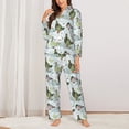 thumbnail image 2 of Fotbe Mallard Ducks Wild Birds Pattern Long Sleeve Pajama Set for Women,Sleepwear Set,2-piece Loungewear Set,Soft PJs Comfy Nightwear with Pockets -Medium, 2 of 7