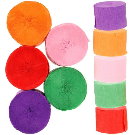 HOMEMAXS 10 Rolls of Crepe Paper Streamers Party Decorative Streamers Paper Birthday Party Decoration