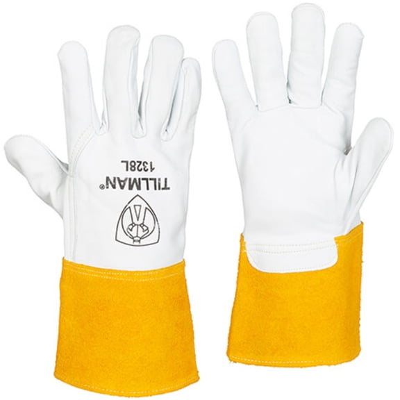 Tillman 1328 Top Grain Goatskin TIG Welding Gloves with 4" Cuff, Large