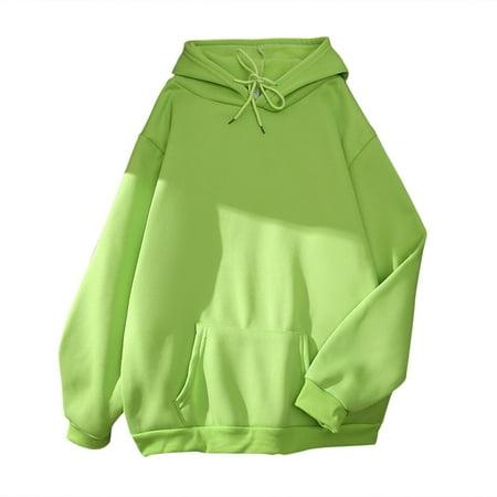 

WUDATI Women s Casual Solid Top Long Sleeve Hooded Sweatshirt Loose Fit Pullover with Pocket Lightweight Comfortable Daily Wear Fall Winter Fashion Street Perfect with Jeans or Leggings