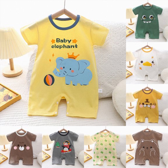 Baby Boys Girls Clothes Short Sleeve Stripe Bubble Romper Waffle Bodysuit Tshirt Cute Summer Outfit 6-12 Months 12-24 Months 2t 3t 4t 5t 6t 7t 8t 9t Children 0-3 Months