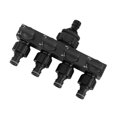 thumbnail image 4 of Terraxo Hose Splitter 4 Way Garden Hose Adapter Portable Water Separator PP Material Individual Control Valve Suitable for Outdoor Landscape Irrigation Car Cl Black, 4 of 8