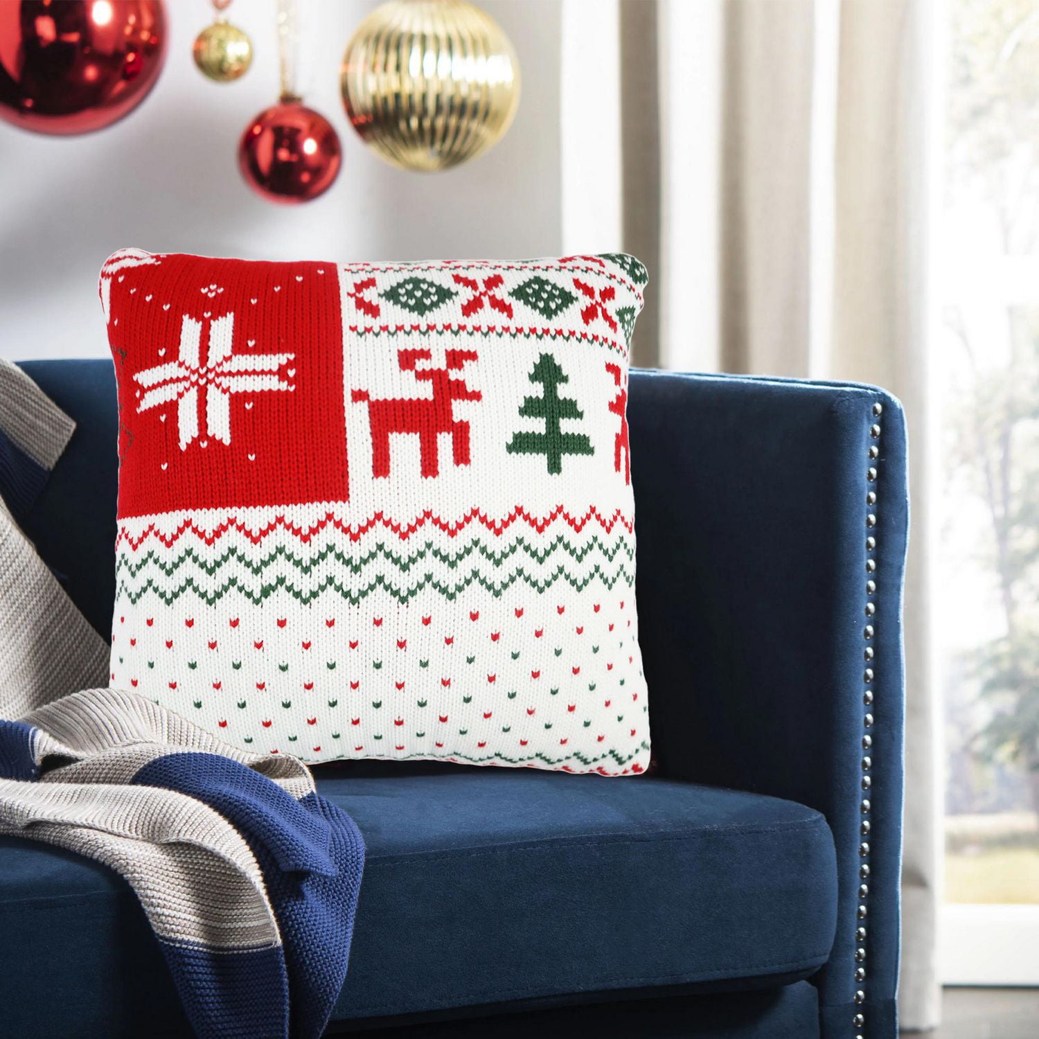 Holiday Time Décor Cushion 18x18 inch Fairisle cushion
