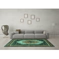 thumbnail image 3 of Ahgly Company Indoor Rectangle Persian Turquoise Blue Traditional Area Rugs, 7' x 10', 3 of 4
