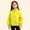 Yellow, variant on CheerKidz Winter Childrens Fleece Jacket Casual Cardigan for Boys and Girls Thick Warm Top Soft Breathable Kids Outerwear Turn Down Collar Long Sleeve No Hood Zipper Front(Gray#3,5-6 Years)