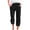 Black, variant on Baggy Capris Yoga Pants for Women New Womens Casual Color Elastic Loose Pants Straight Wide Leg Trousers with Pocket Style B-16 Sky Blue XL