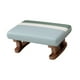 thumbnail image 5 of Reposapiés con patas de madera, taburete rectangular corto, banco, reposapiés acolchado para Azul claro, 5 of 9