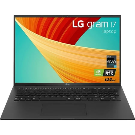 LG gram 17" Lightweight Laptop, Intel i7-1360P, 32GB RAM/2TB SSD, Black