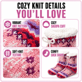 thumbnail image 2 of Girls Chenille Yarn Cabin Socks, Soft Sole Sherpa Lined with Silicone Grippers, PINK, S/M, 2 of 8