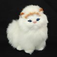 thumbnail image 1 of Juguete de peluche de gato de imitación de pelo de oveja real, mascota electrónica con sonido de maullido, lindo juguete para niños., 1 of 6
