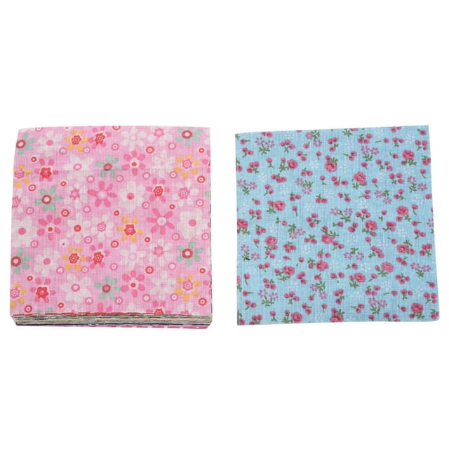 200Pcs 10x10cm Square Floral Cotton Fabric Patchwork Cloth For DIY Craft Sewing