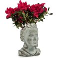 thumbnail image 2 of Siabc - Extra Petit Pot pour Femme avec Tête en Ciment Unibrow, Gris (7 Pouces de Haut), 2 of 4