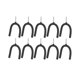 thumbnail image 3 of 10 ganchos en U con tornillos, organizadores versátiles para taller, soportes para palas de montaje en pared Negro, 3 of 9