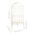 thumbnail image 2 of vidaXL Patio Bench 37.4" Iron Antique White, 2 of 5