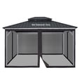 thumbnail image 2 of Yescom 10x12ft Gazebo Replacement Mosquito Netting Sidewall with Zipper for Patio Deck Outdoor Camping Yard Canopy Tent Pergola,Black, 2 of 9