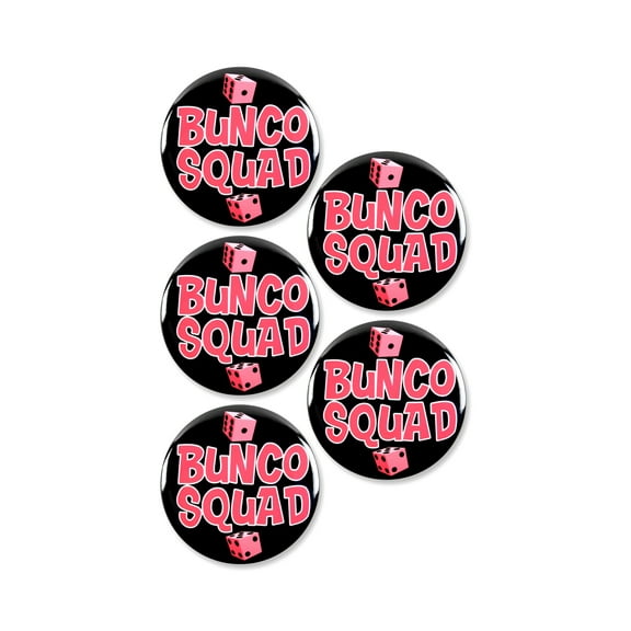 5 Pack - Bunco Squad Pinback Buttons - 2.25 Inch