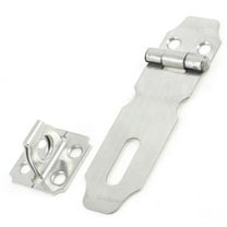 Uxcell 3" Silver Tone Stainless Steel Door Padlock Hasp Staple Repair Parts