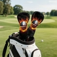 thumbnail image 3 of Yuyamidu Fire Golf Ball Golf Head Cover for Golf Head Club USA Flag Golf Club Head Cover for Driver/Fairway Wood /Hybird Club, 3 of 8