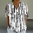 thumbnail image 5 of Youyipin Womens Tops Women'S Non Positioning Printed V-Neck Button Short Sleeved Tied Loose T-Shirt Fashionable Business Casual Tops For Women, 5 of 7
