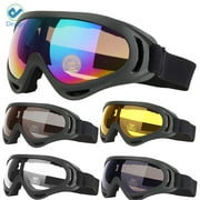 Deago Black and Tan Snowboarding and Skiing Sport Goggles