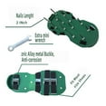 thumbnail image 3 of Chaussures d'Aérateur de Pelouse Aération Outils de Jardin Sandales de Sol Vert Noir Cour Fournit 1 Paire 3 Sangles Réglables Ripper, 3 of 9
