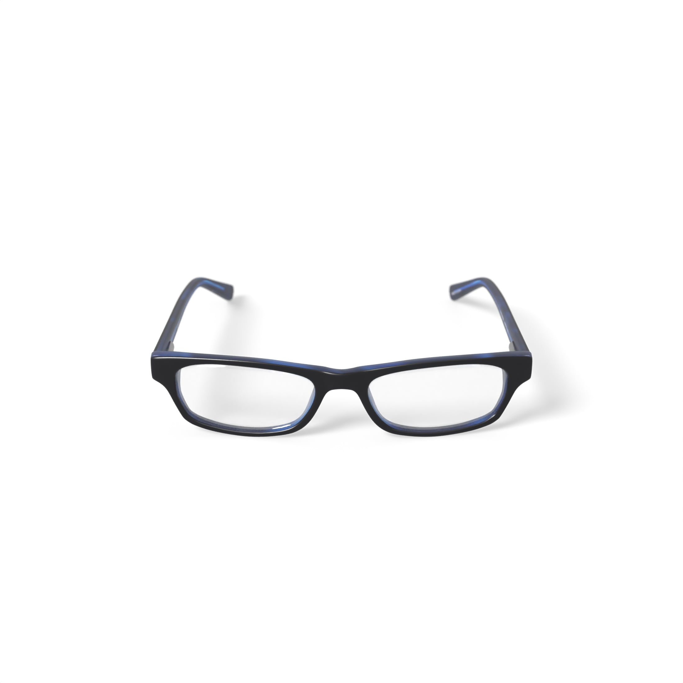Walmart Youth FM14043 Rectangular Prescription Eyeglasses with Case, Black/Blue